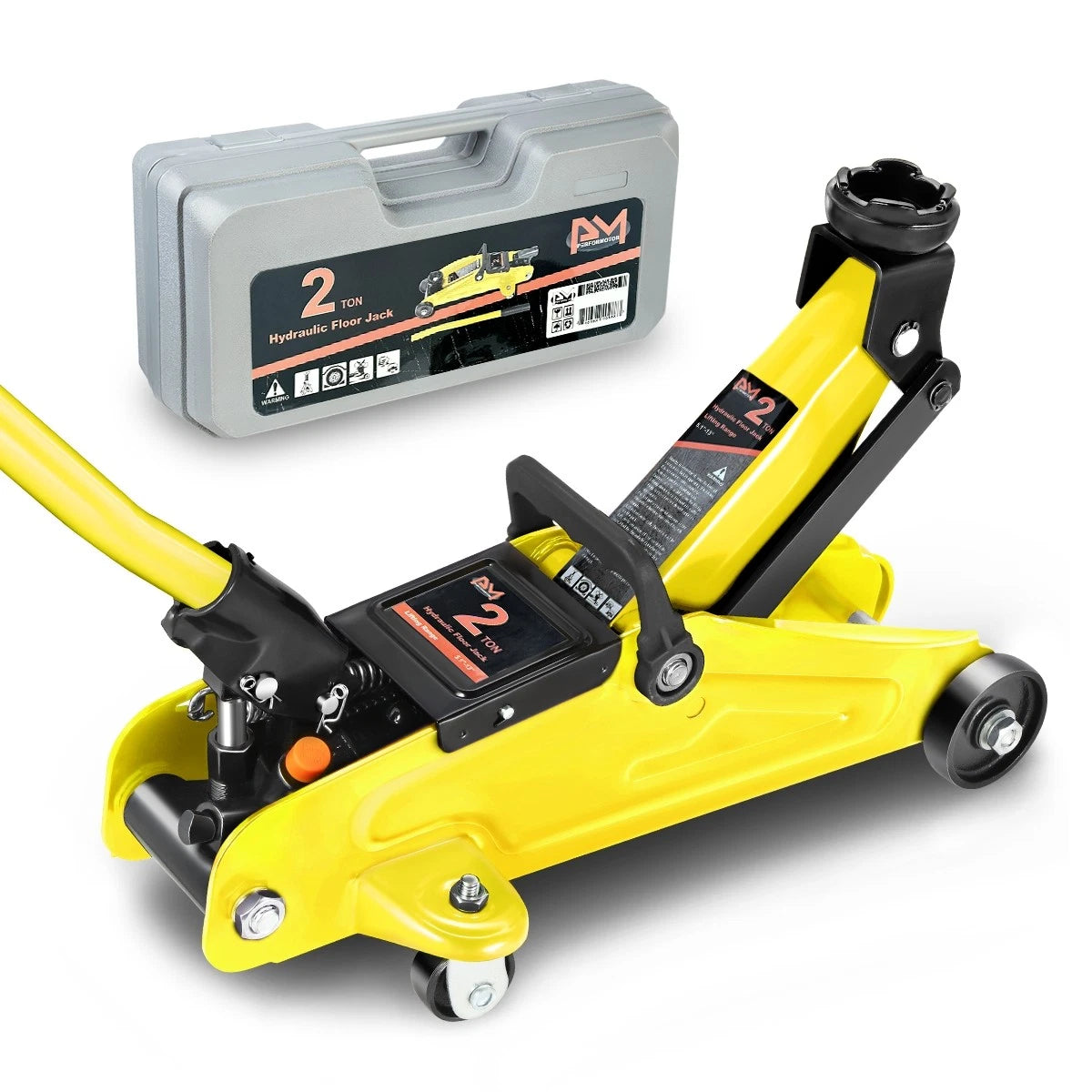 5.1-13 In 4000lbs Capacity Hydraulic Yellow Floor | Built Supply Co
