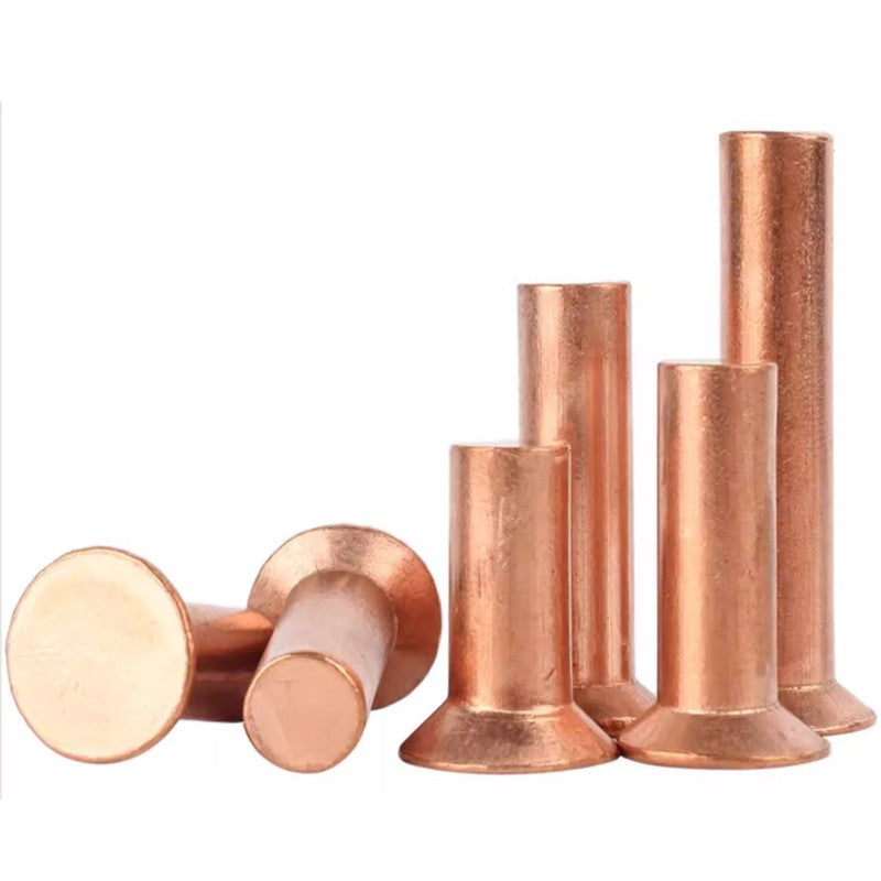 Pure Copper Countersunk Head Rivets M2-M6