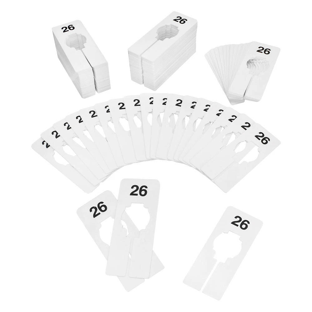 Hangers Retail Clothing 2" X 5" Rectangular Plastic Size 26 Dividers