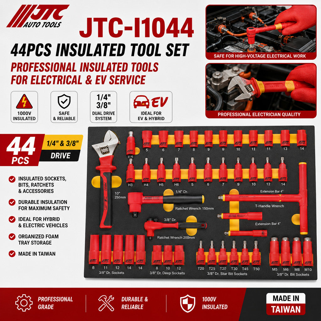 JTC-I1044 44pc Insulated VDE Tool Set – Professional Electrician EV