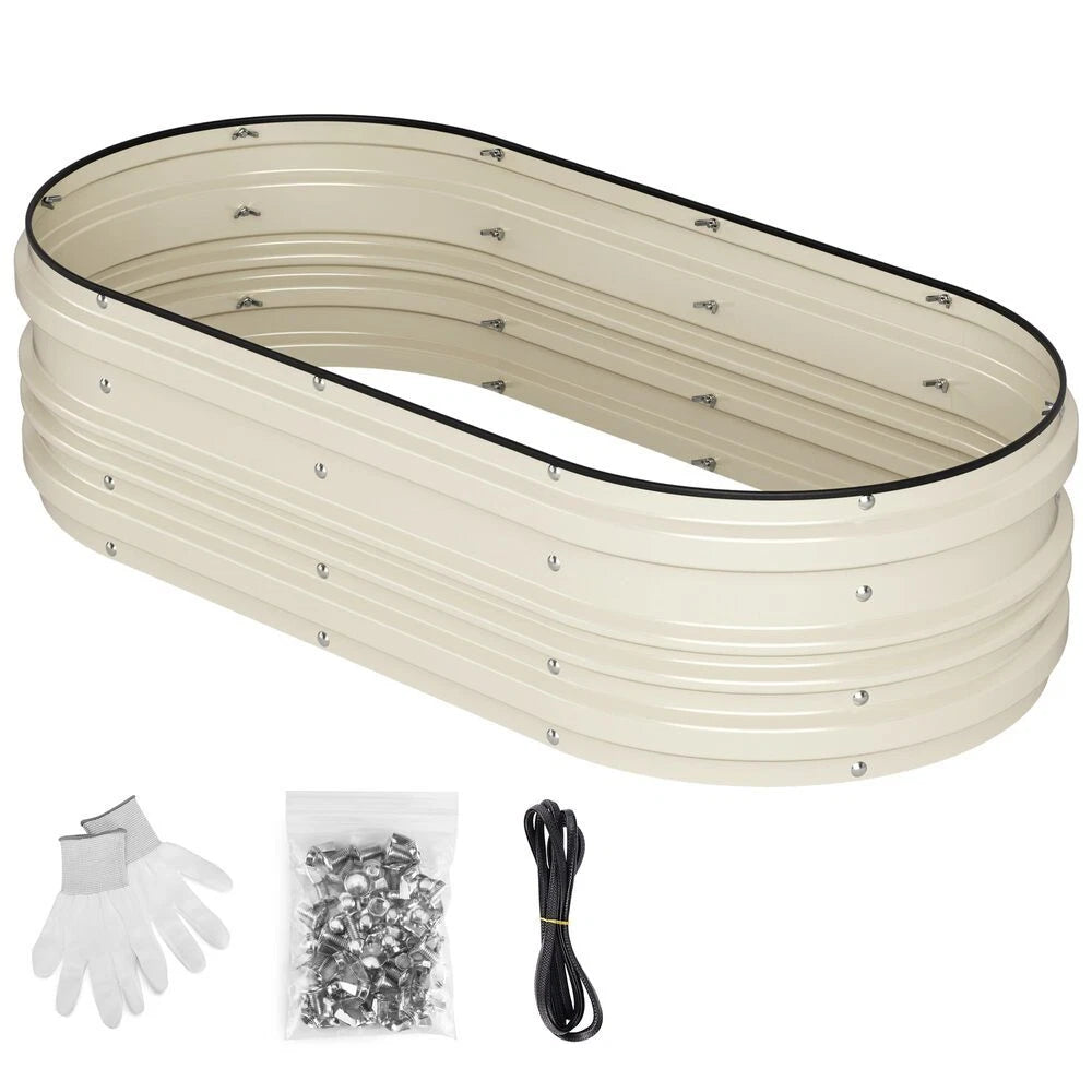 WORKPRO 4x2x1ft Galvanized Raised Garden Bed kit Garden Planter Box Flower Herbs