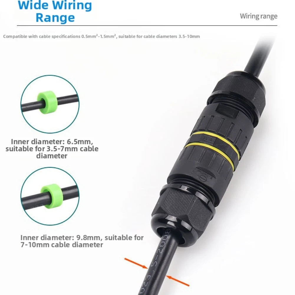 Waterproof Connector Cable Wire Splice Garden Lighting 1.5 Mm2