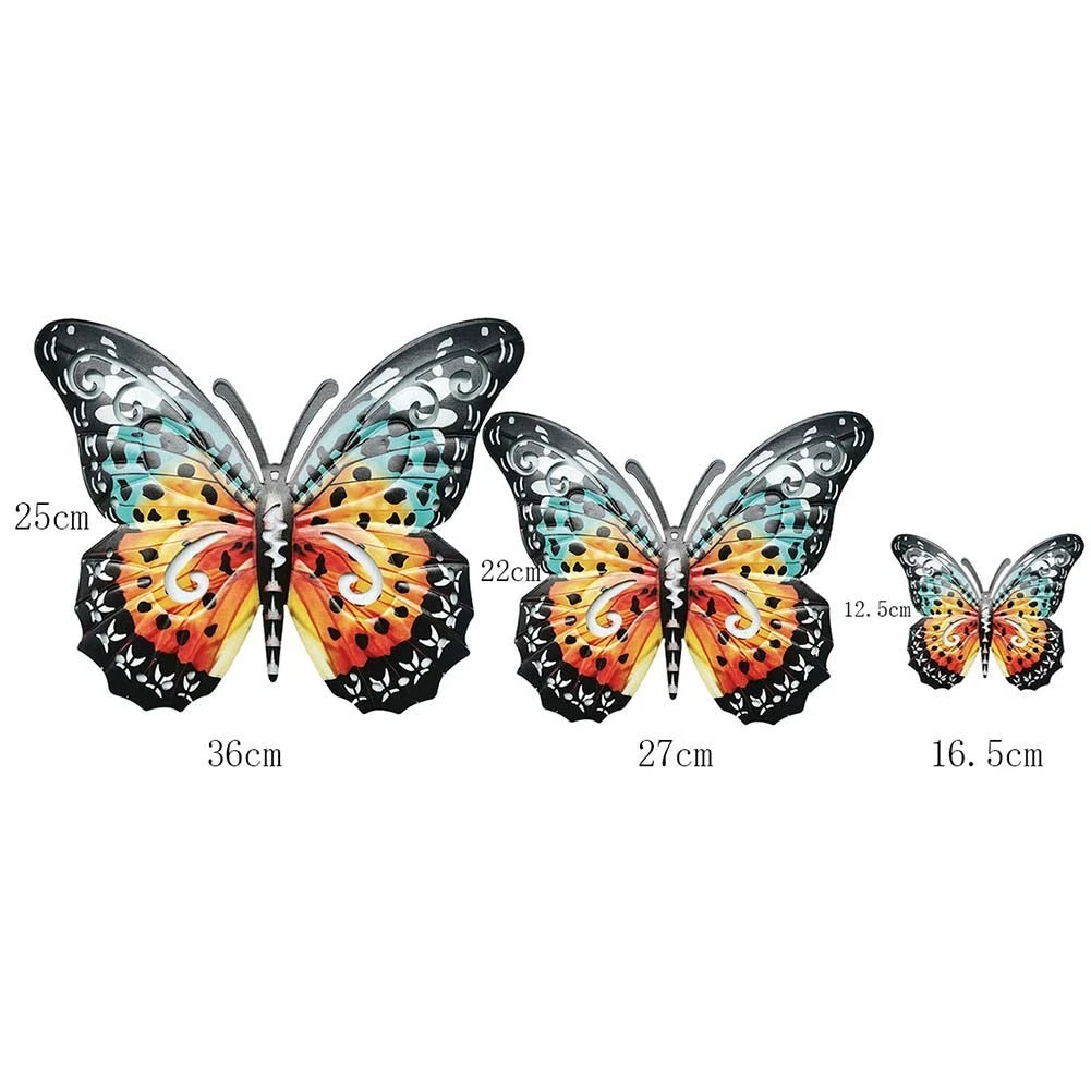 Decorative Items Wall Decor Artificial Butterfly Metal Sturdy