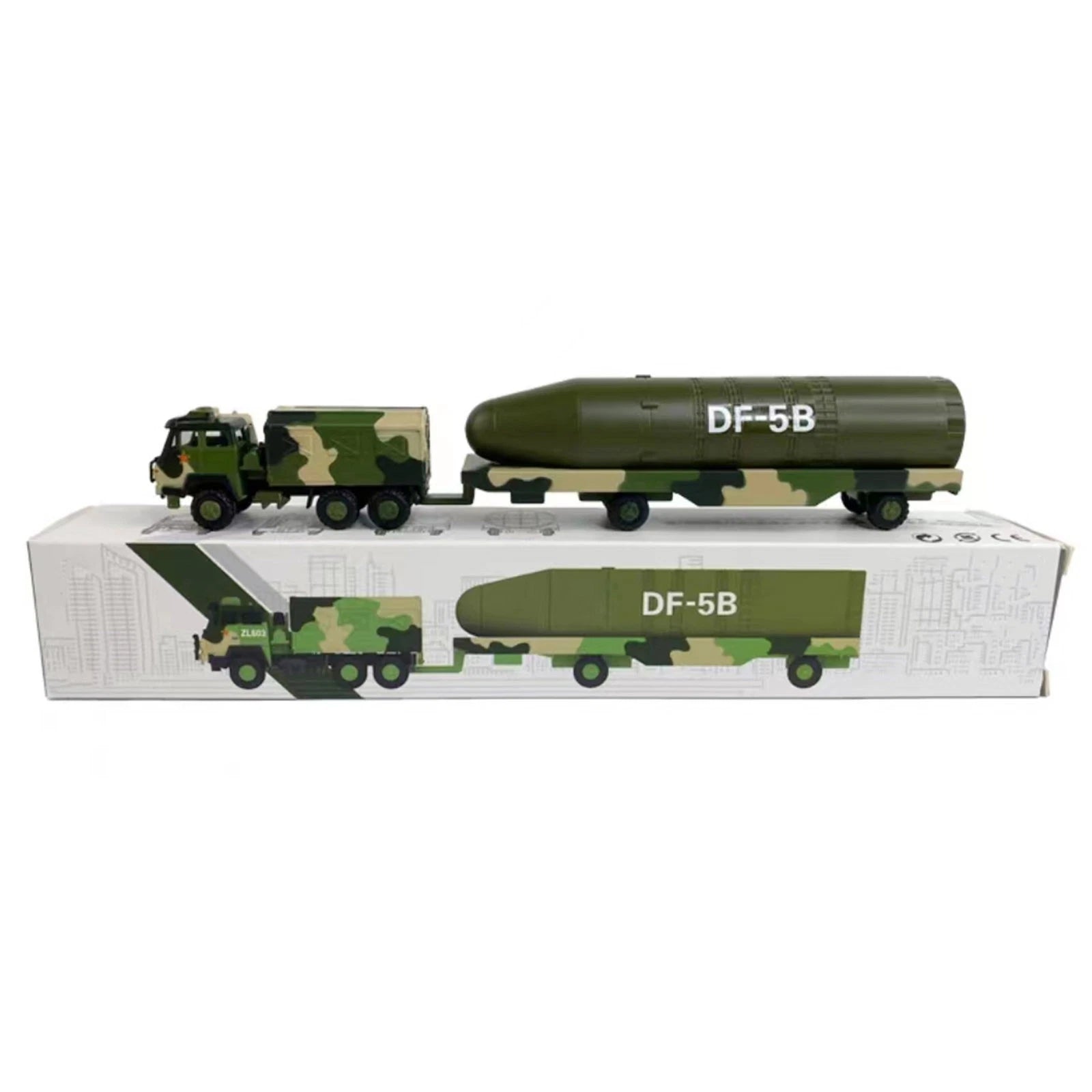 1/100 Simulation Dongfeng 5b Missile Military Truck Vehicle Souvenir