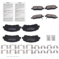 Front Rear L&amp;R Brake Pads Set for Nissan Juke Nismo RS 2014-2017 w/Hardwares