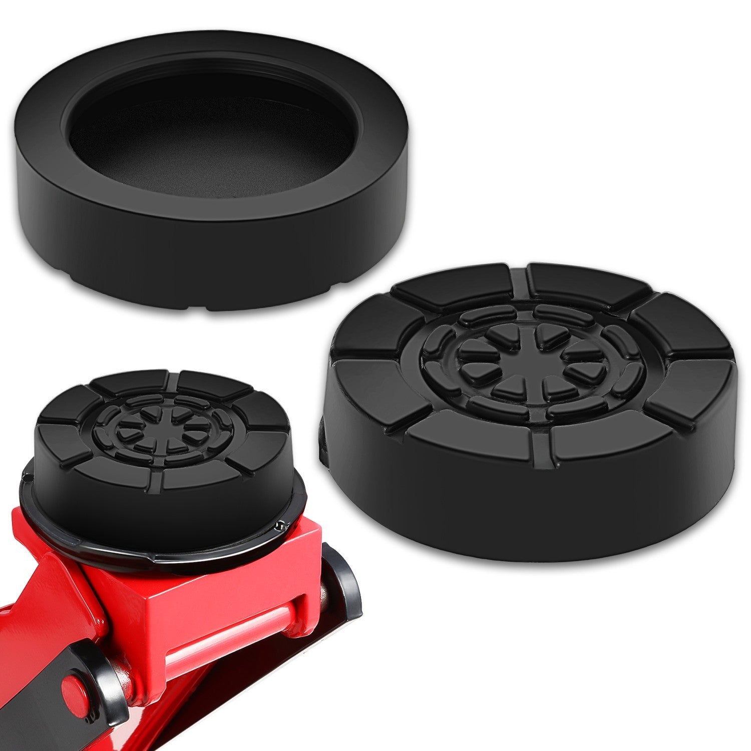 0.57" x 2" 4 Ton Universal Rubber Pad Adapter for Floor Jack