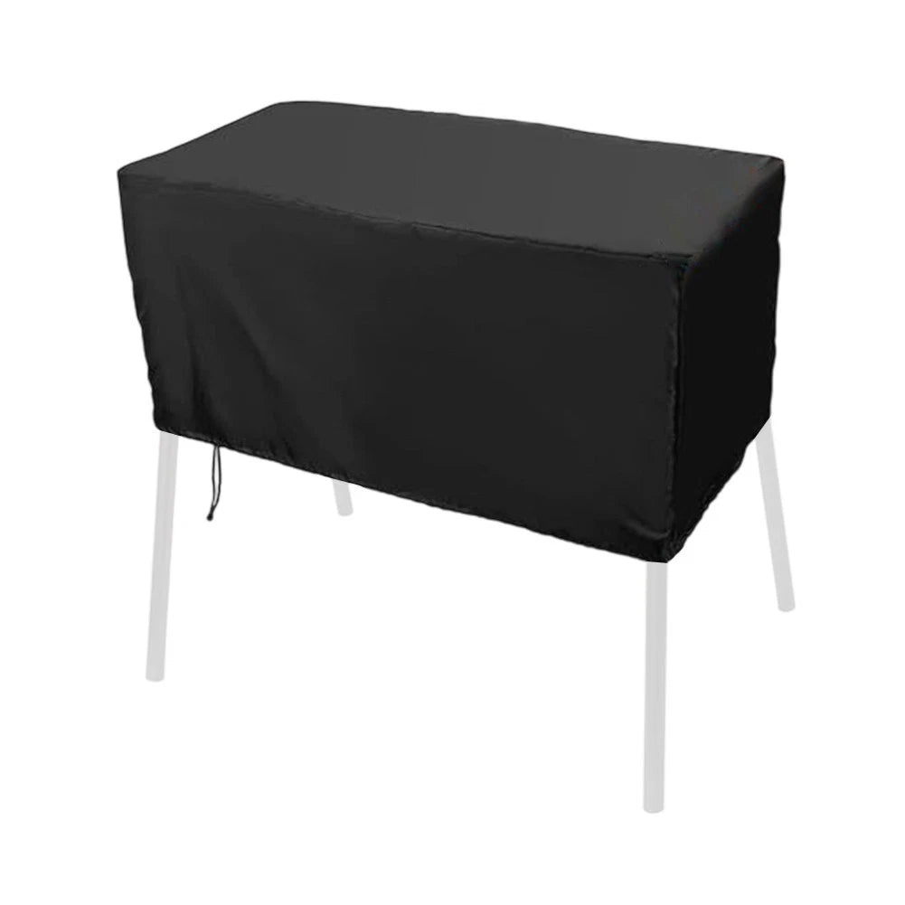 Black Camping Stove Cover For Two Burners Waterproof Material