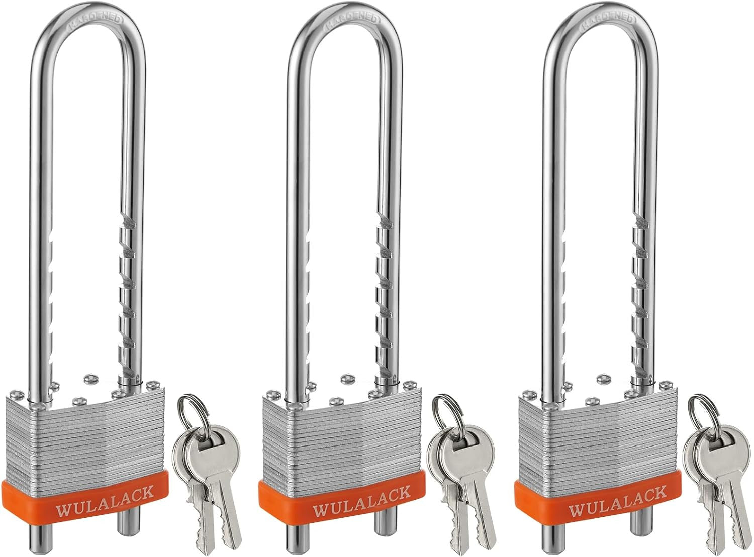 Locks with Keys, 2 Inch Wide Laminated Steel Keyed Padlock with