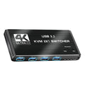4k 2 In 1 Out Hdmi Kvm Switch 2x1 Dual Monitor Usb 3.0 Hdmi Kvm