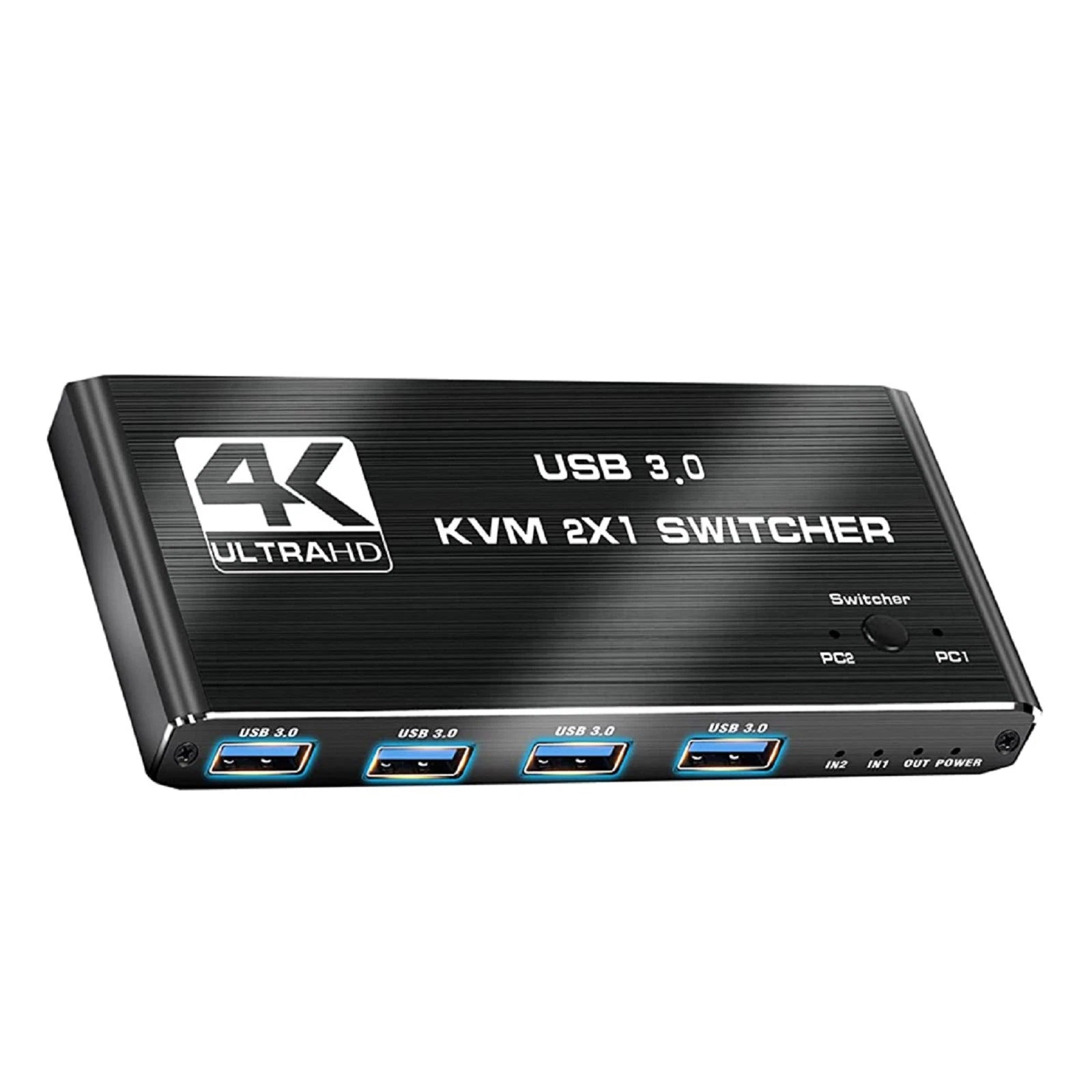 4k 2 In 1 Out Hdmi Kvm Switch 2x1 Dual Monitor Usb 3.0 Hdmi Kvm