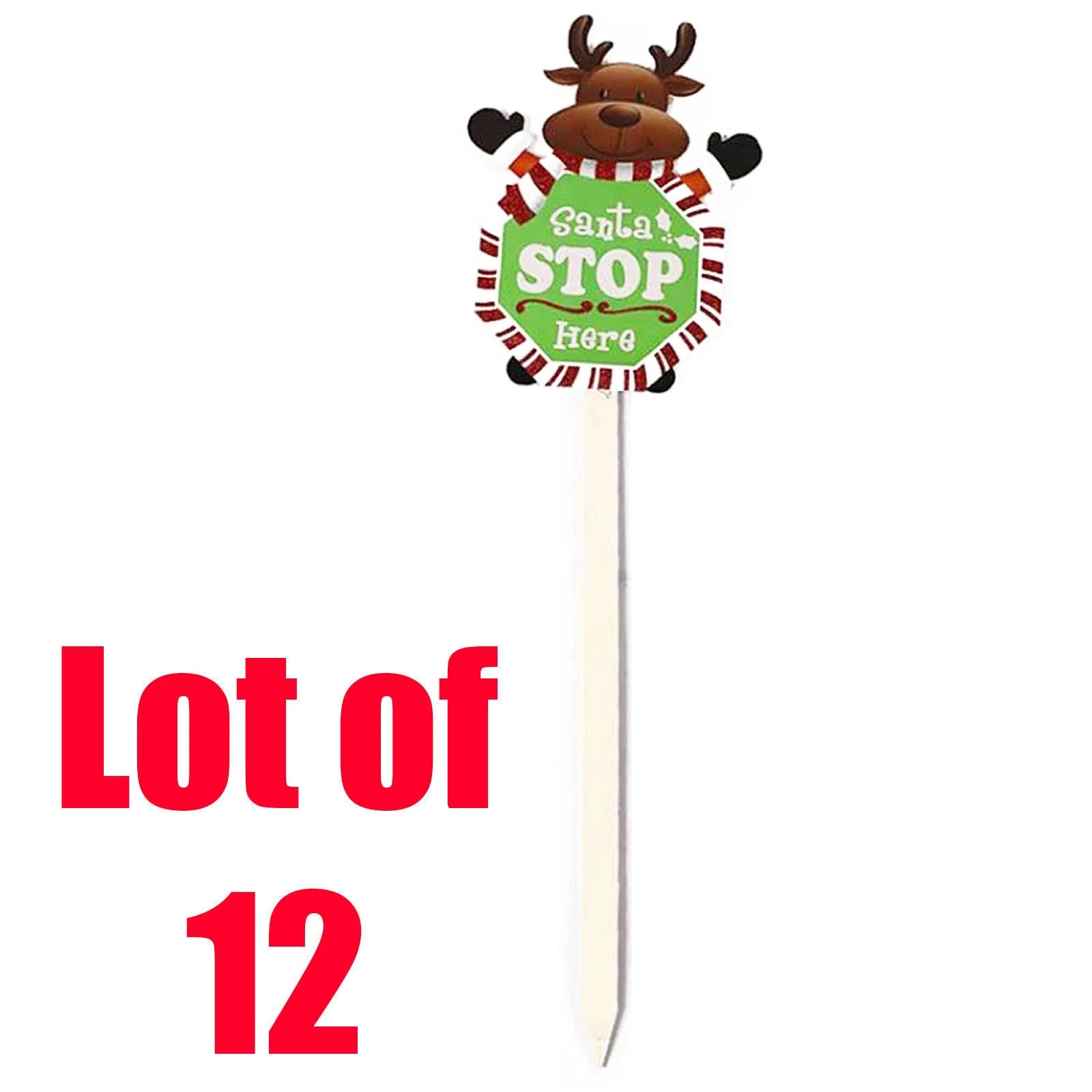 27" Christmas Holiday Lawn Stakes Deer Wood Garden Decoration
