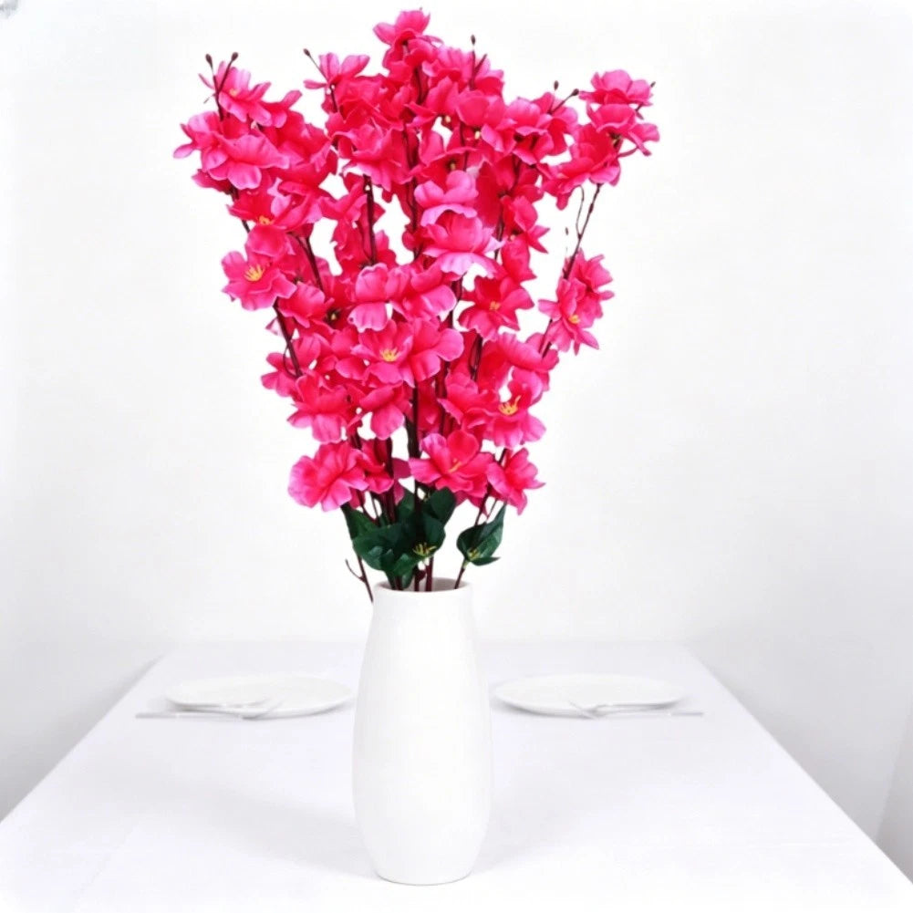 56cm Artificial Peach Blossom Branch Silk For Front Door Entryway