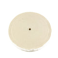8" x 1/2" Arbor Hole - 60 Ply Spiral Sewn Polishing Muslin Cotton Buffing Wheel