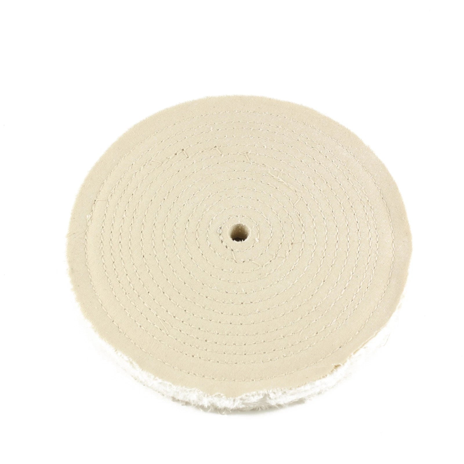 8" x 1/2" Arbor Hole - 60 Ply Spiral Sewn Polishing Muslin Cotton Buffing Wheel