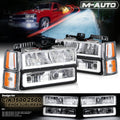 Headlight and Amber Corner Lamp for 94-00 GMC Pickup