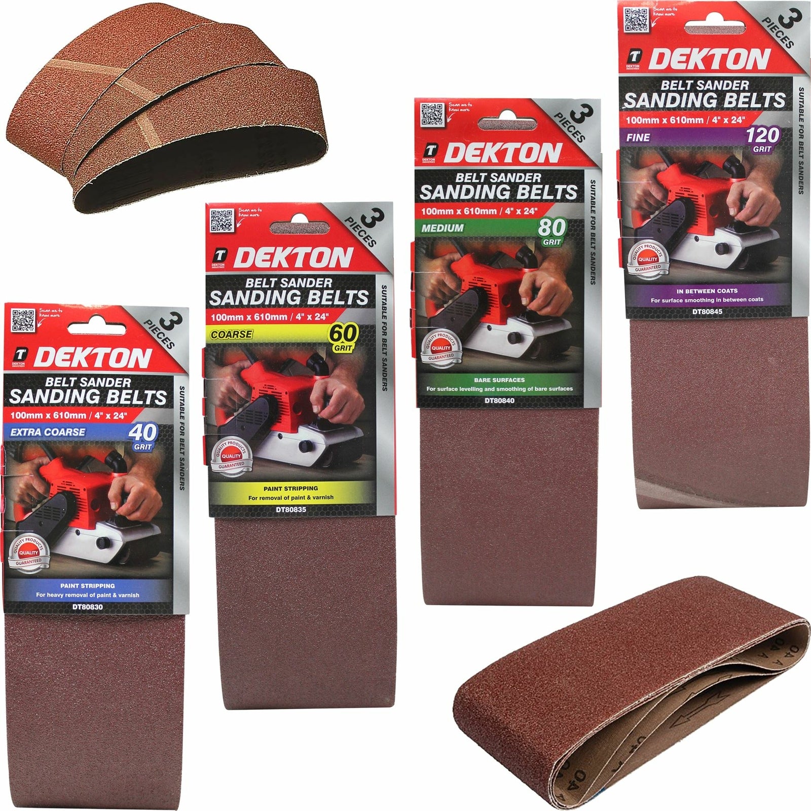 Dekton Sanding Belts for Belt Sanders