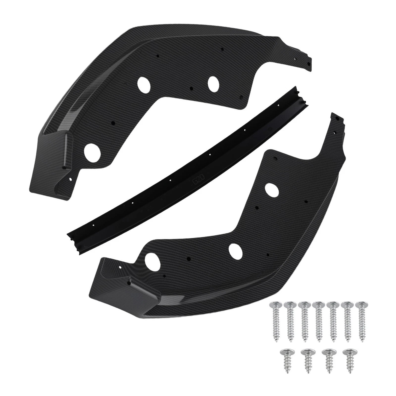 CARBON BLACK FRONT BUMPER SPOILER LIP FOR 19-22 BMW 3 SERIES G20 M340I M SPORT