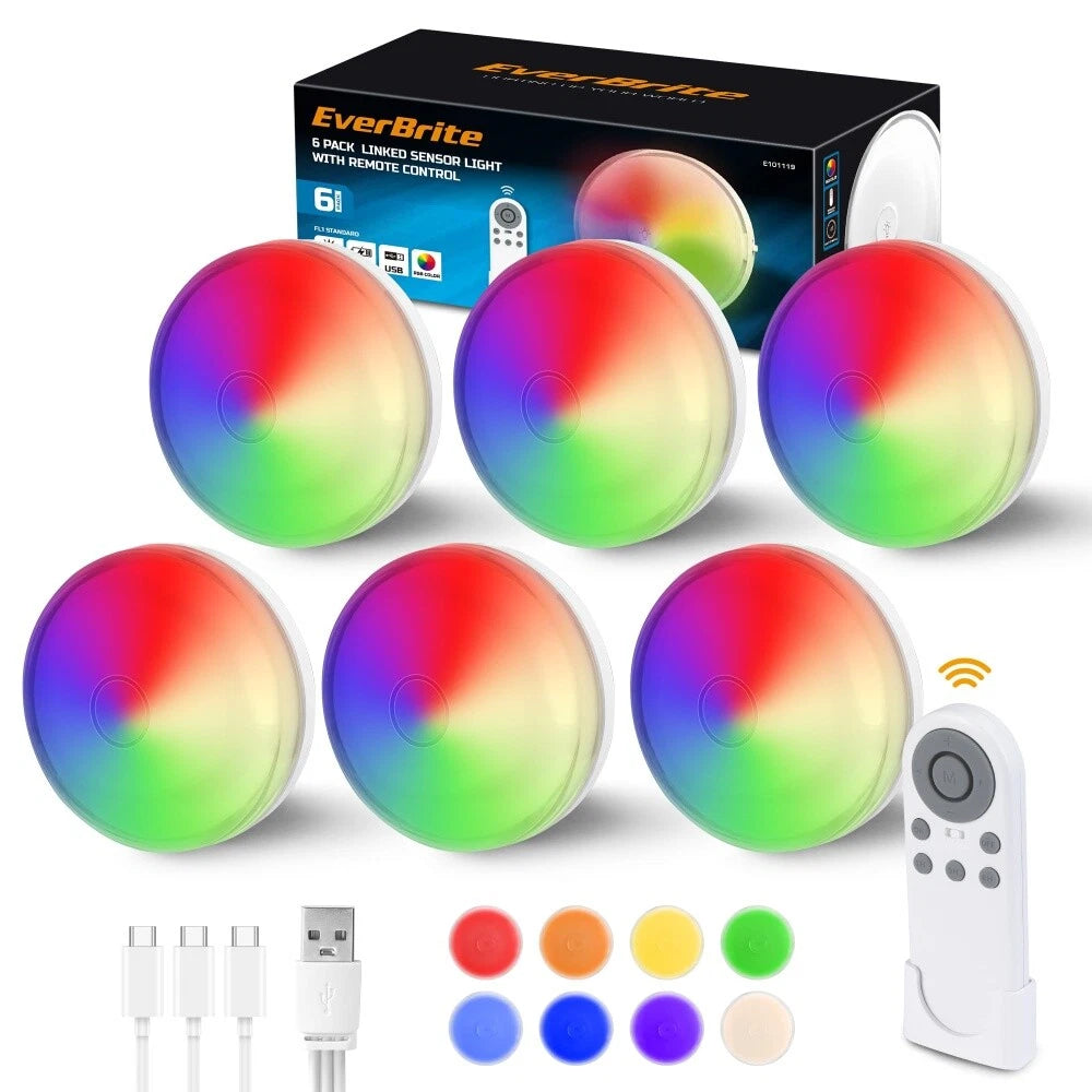 Everbrite Rechargeable Puck Light Wireless Sensor Under Cabinet