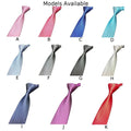 7cm Wide Pink Polyester Tie With Elegant Polka Dot Jacquard Pattern