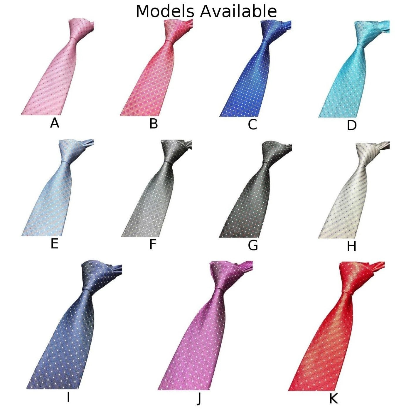 7cm Wide Pink Polyester Tie With Elegant Polka Dot Jacquard Pattern