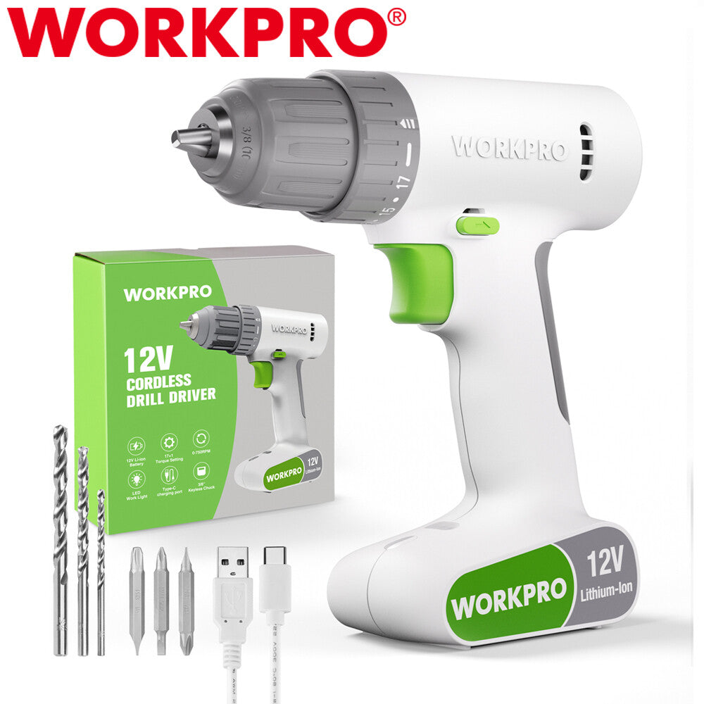 WORKPRO 12V Cordless Drill Driver by WORKPRO