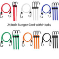 Workpro 24" Bungee Cord W/hooks Rubber Heavy Duty Straps Strong