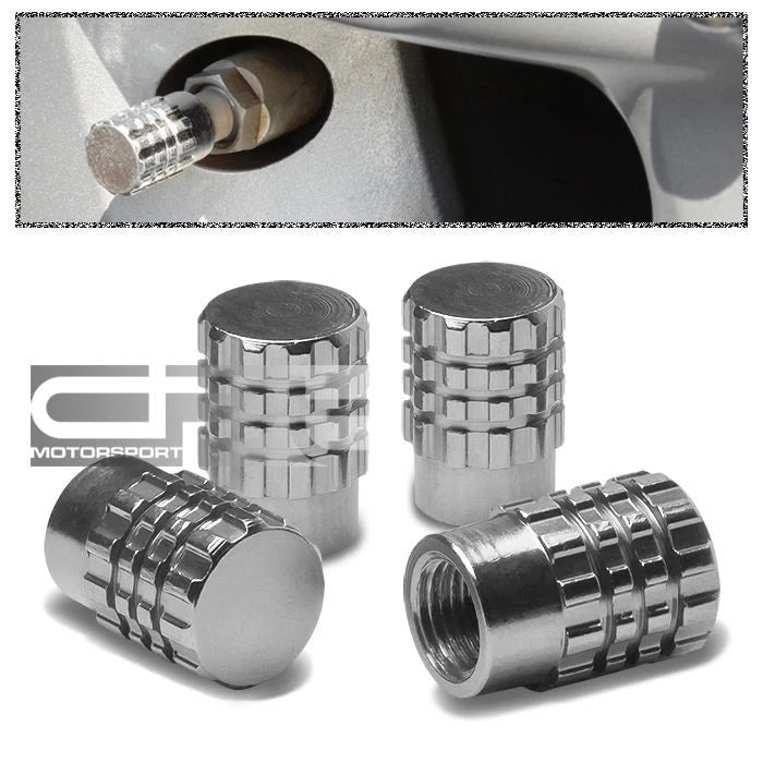 Aluminum Tire/rim Valve Air Port Dust Cover Stem Cap/caps Rt046 Silver