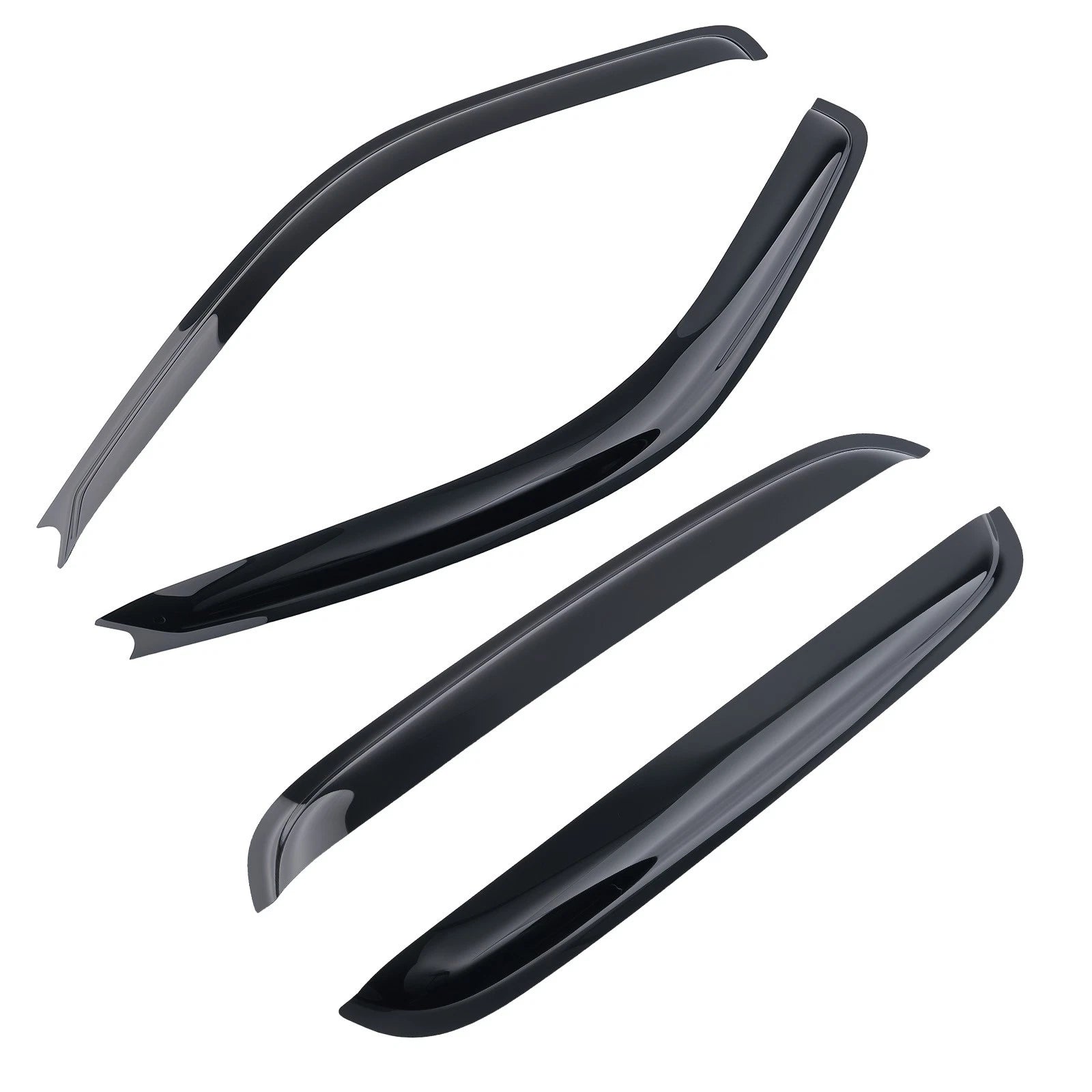 Wind Deflectors Rain Guards for Nissan Xterra 2005-2016 Black 4Pcs Set
