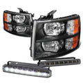 Black Housing Headlight+ambe<wbr/>r Turn Signal+LED | Built Supply Co