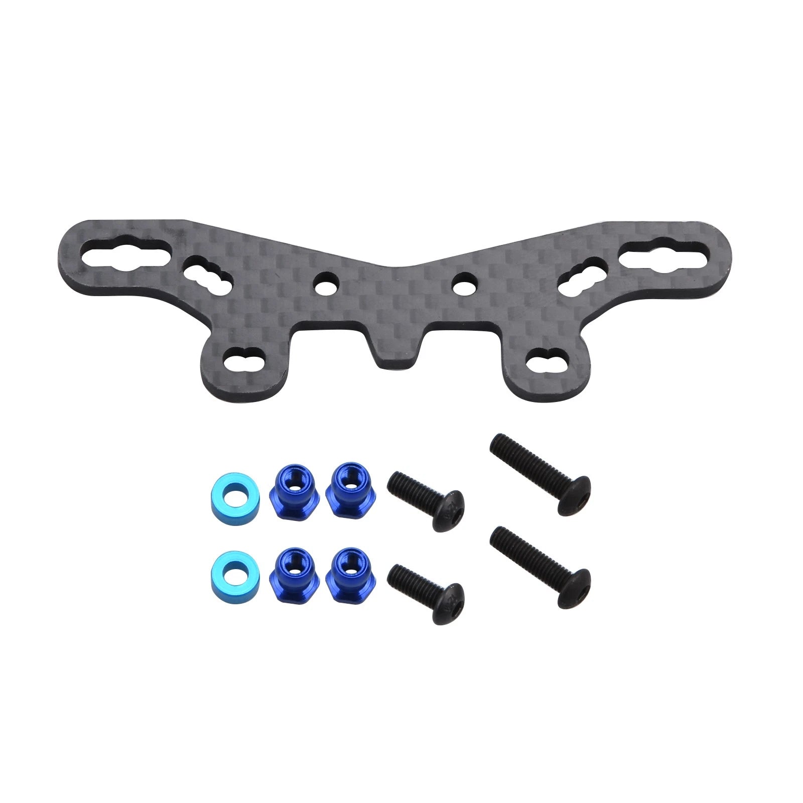 Carbon Fiber Chassis Front Damper Stay For Tamiya Tt02s/sr 54632 Rc