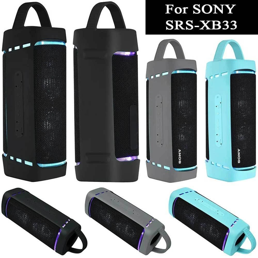 Silicone Speaker Protective Cover Travel Case Skin For Sony Srs-xb33