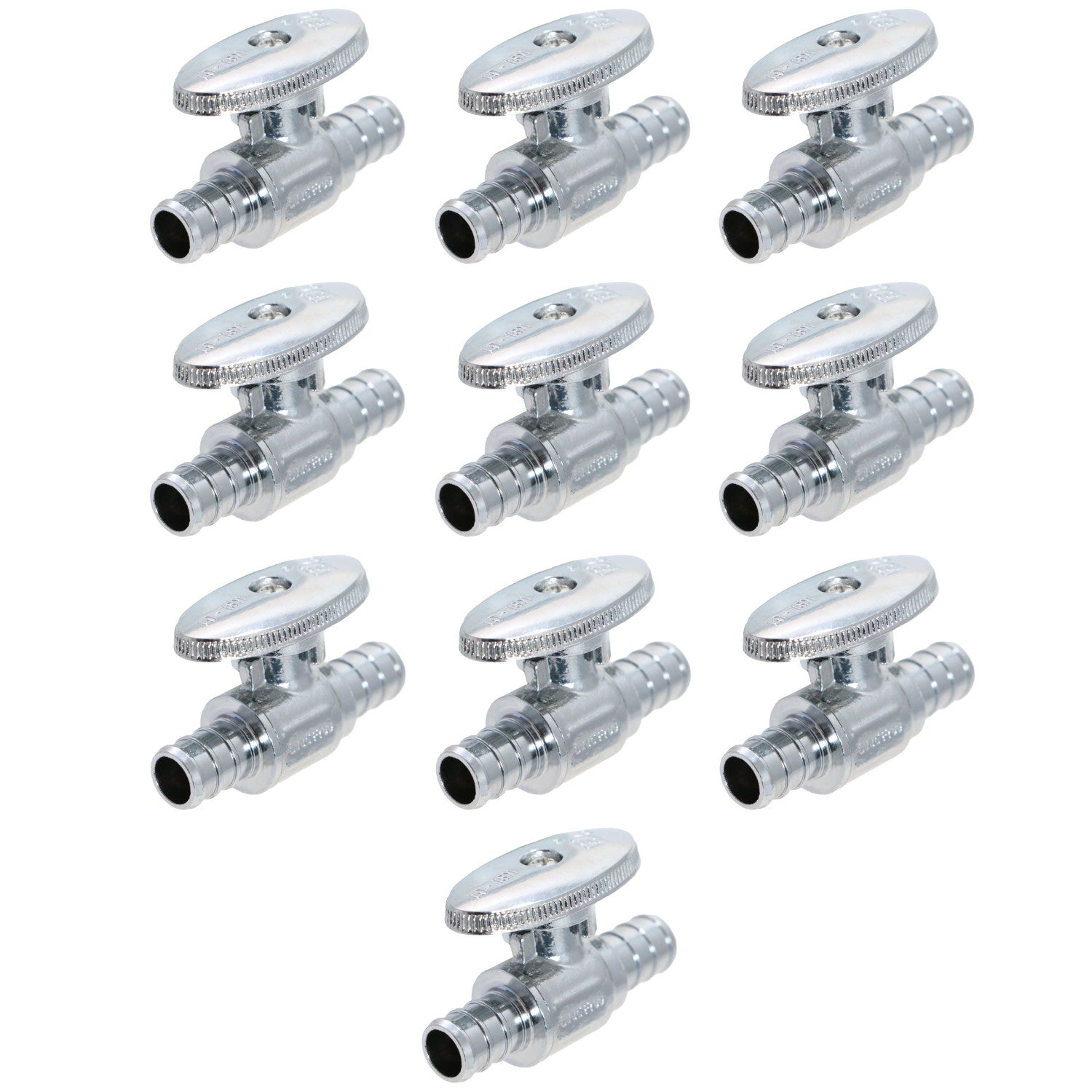 10 Pack  XFITTING 1/2" Pex B X 1/2" Pex Ball Valve Mini