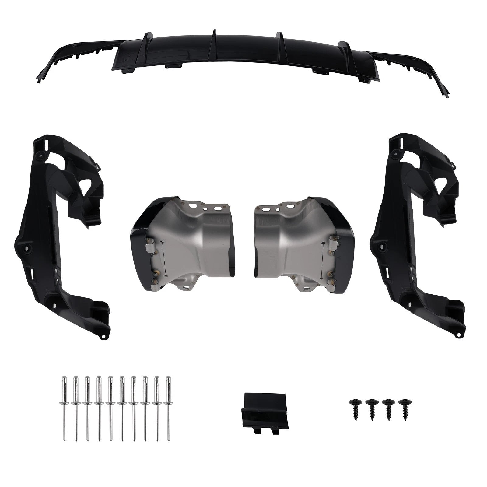 Rear Bumper Diffuser Lip W Tailpipes For Mercedes Benz W117 CLA250 2013-19