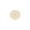 4" x 1/2" Arbor Hole - 20 Ply Spiral Sewn Polishing Muslin Cotton Buffing Wheel