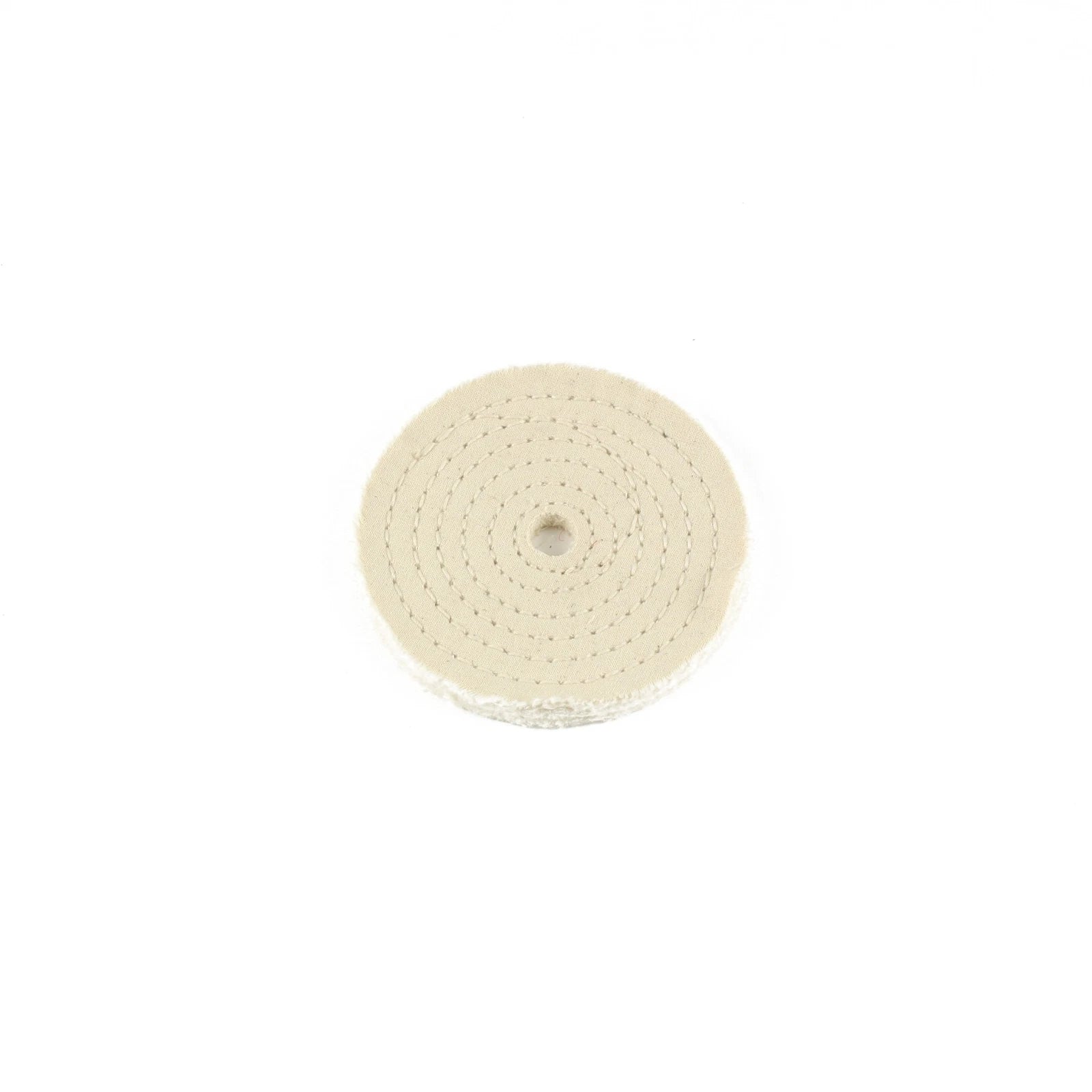 4" x 1/2" Arbor Hole - 20 Ply Spiral Sewn Polishing Muslin Cotton Buffing Wheel