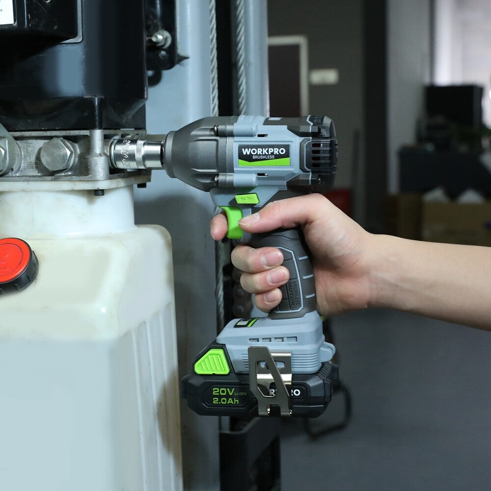 20V Cordless Impact Wrench High Torque 370 ft-lbs with Charger
