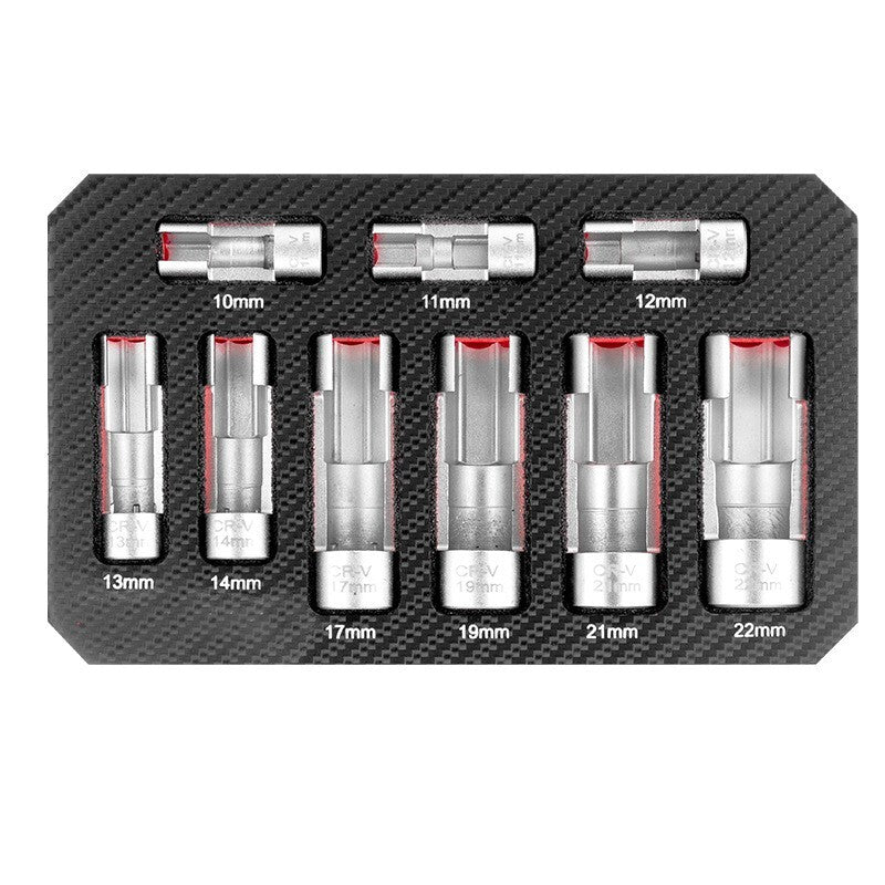 9PC Slotted Diesel Injector Fuel Line Flare Nut Socket Thermo Switch