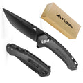 7.8" Pocket Folding Knife Fast Opening D2 Blades Carbon Fiber Handle