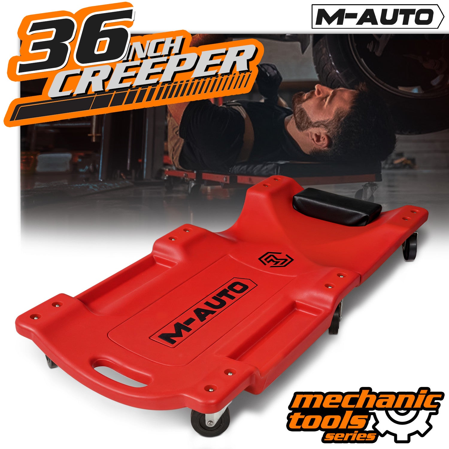 36" Rolling Low Profile Garage Creeper