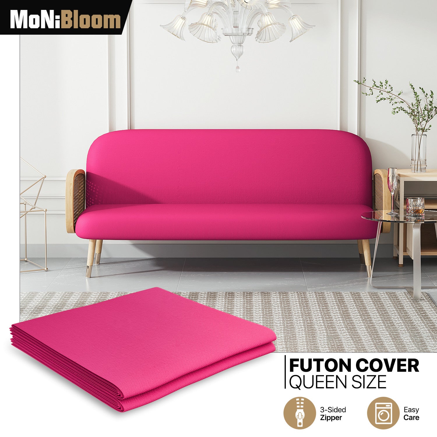 Hot Pink Queen Size Futon Cover