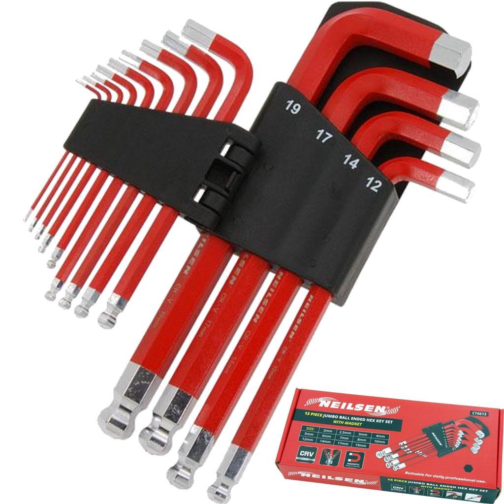 Neilsen 13pc Long Jumbo Hex Allen Key Set