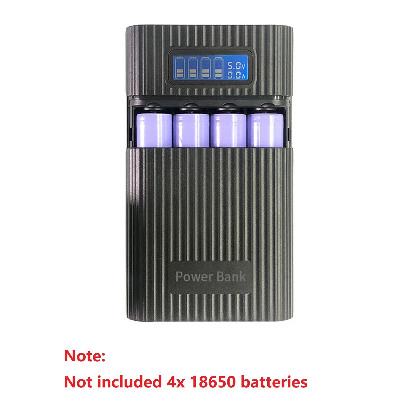 Diy 4x 18650 Battery Power Bank Shell Box Accessories W/ 2x Usb