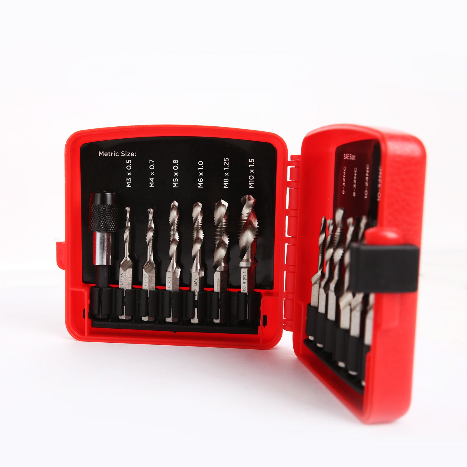 Pro Combination Drill & Tap Bit Set w/ Quick Change Adapter 1/4" Hex