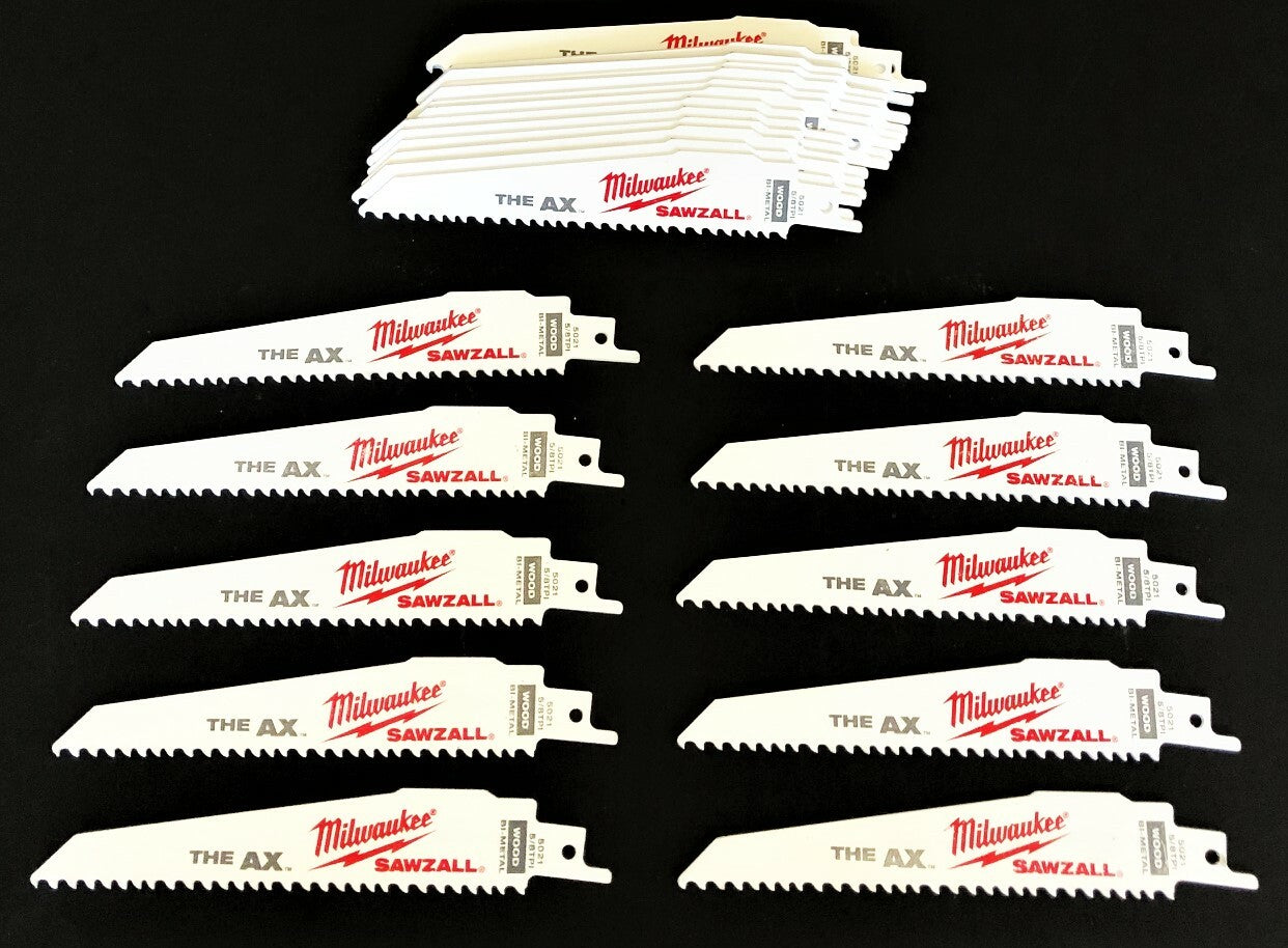 MILWAUKEE The AX 6" Sawzall Blades - 5 Pack by MILWAUKEE