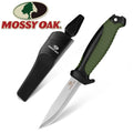 Mossy Oak 4-in Fixed Blade Knife Stainless Steel Drop Point Blade Knife w/Sheath