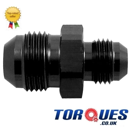 AN -8 (AN8) to AN -6 (AN6) Straight Reducer Adapter - Black
