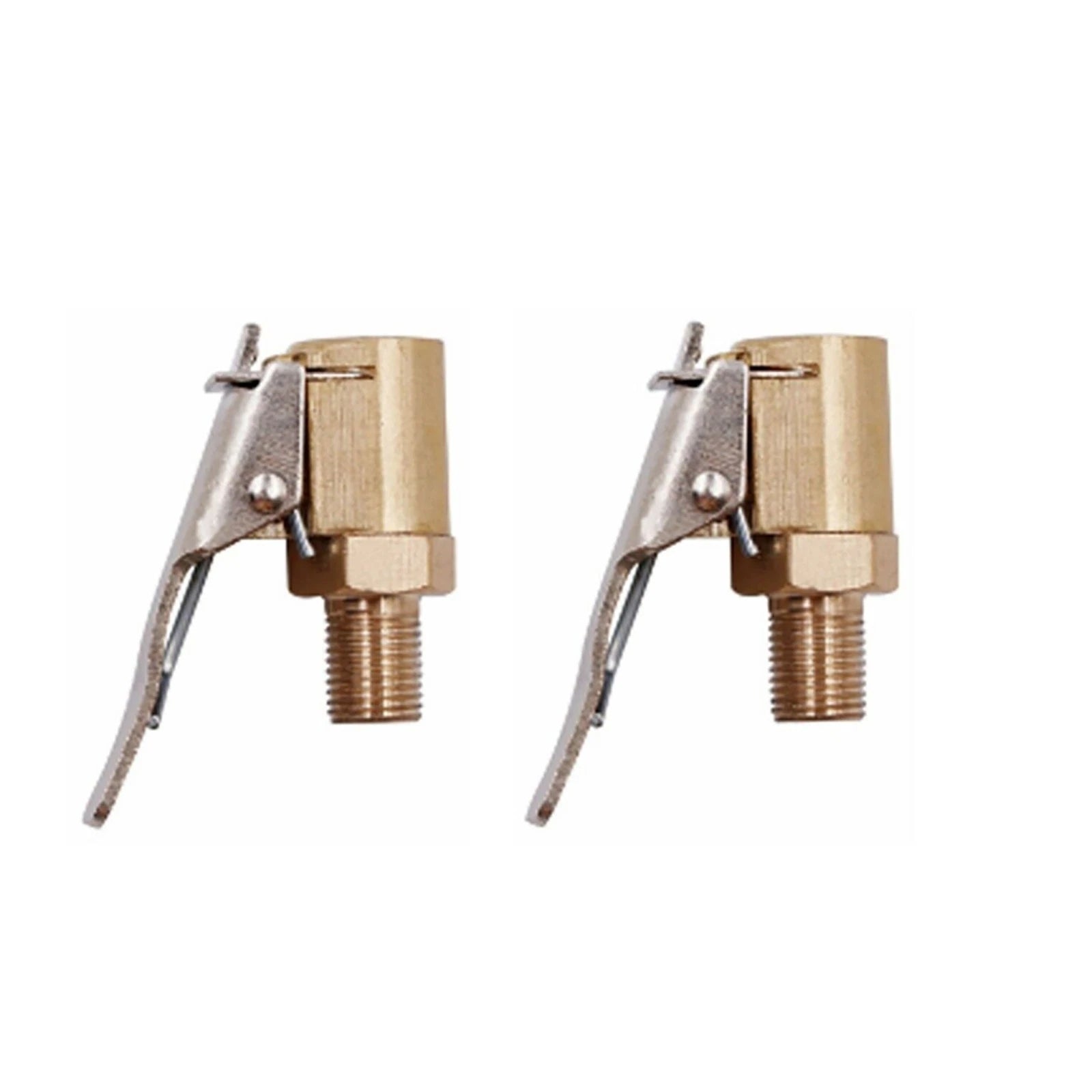 Tire Inflatable Straight Copper Open Flow Air Chuck With Lock-on Clip