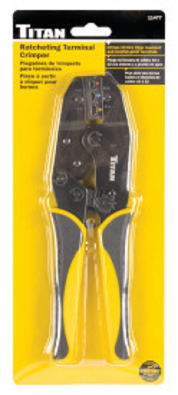 Titan Ratcheting Wire Terminal Crimper Tool by Titan