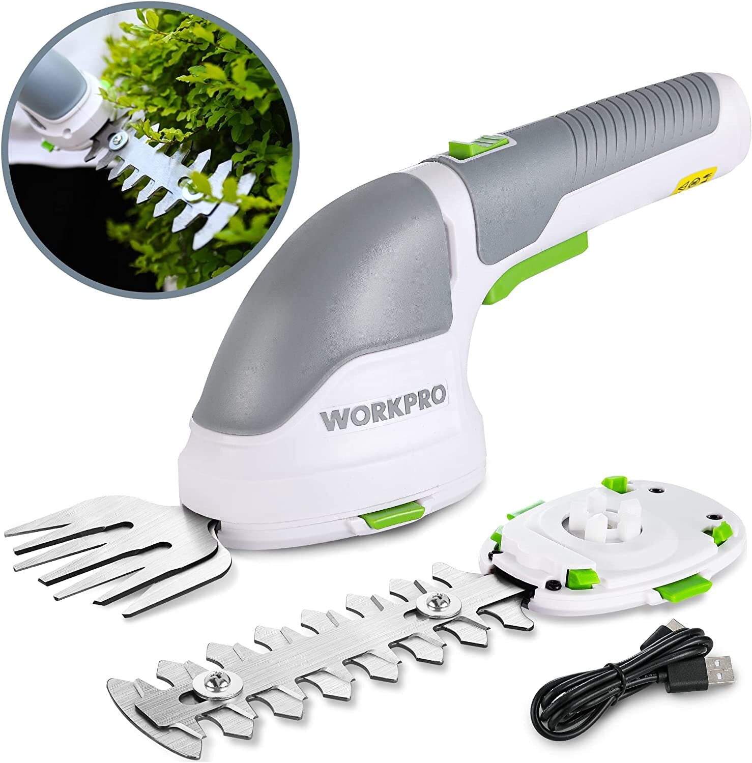 WORKPRO 2 in 1 Cordless Grass Shear & Shrubbery Trimmer 7.2V by WORKPRO