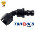 AN-4 45 Degree Push-On Hose Fitting Black by Unbranded